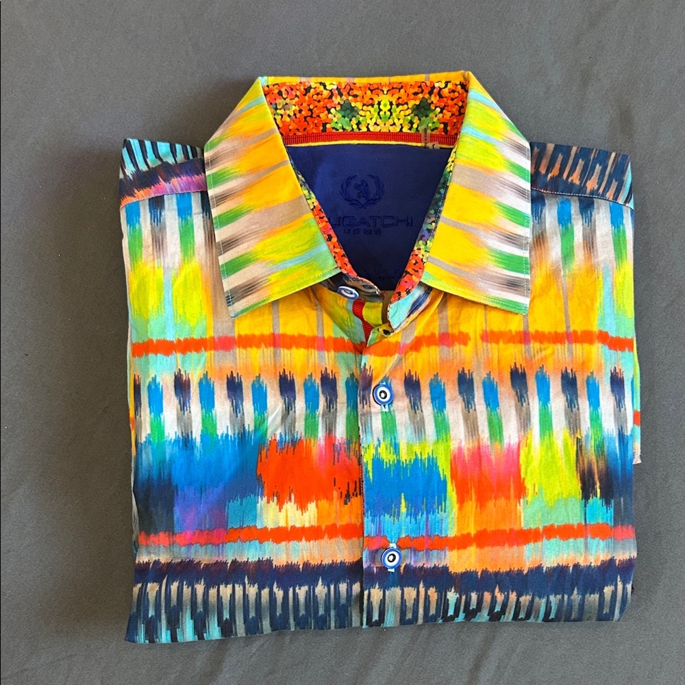 Bugatchi Vibrant Multicolor Button Down Shirt - image 7